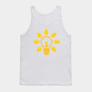 Lampe avec une fleur jaune, Bulb with yellow flower, Tank Top